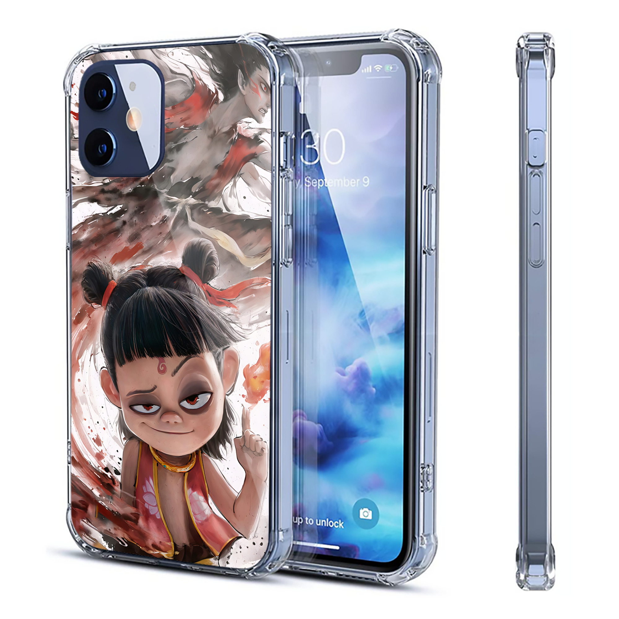 （画像用） Ne Zha 2 ナタ 魔童の大暴れ 【iPhone 12シリーズ対応】透明スマホケース（クリアソフトケース）